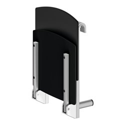 Keuco Klappsitz Care zum Einhängen, silber-eloxiert, schwarz