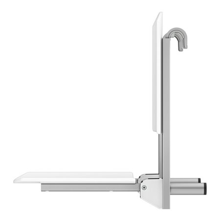 Keuco Klappsitz Care zum Einhängen, silber-eloxiert, weiß
