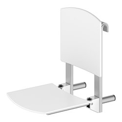 Keuco Klappsitz Care zum Einhängen, silber-eloxiert, weiß