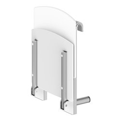 Keuco Klappsitz Care zum Einhängen, silber-eloxiert, weiß