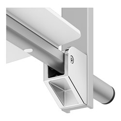 Keuco Klappsitz Care zum Einhängen, silber-eloxiert, weiß