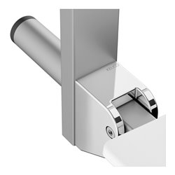 Keuco Klappsitz Care zum Einhängen, silber-eloxiert, weiß