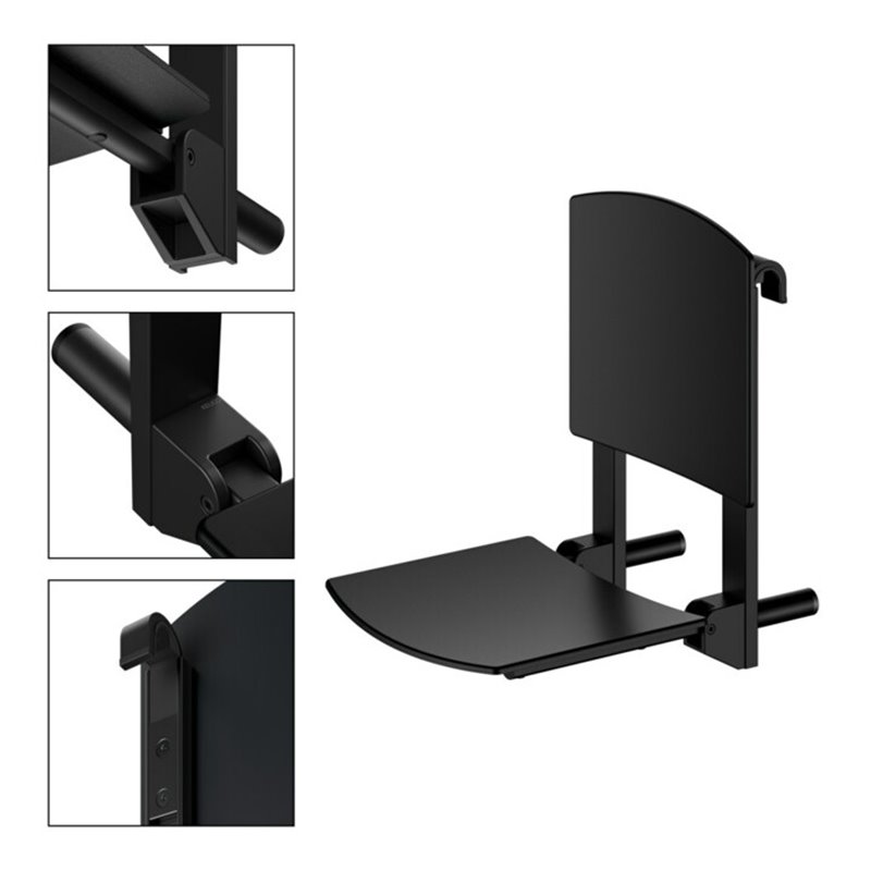 Keuco Klappsitz Care zum Einhängen, schwarz matt, schwarz