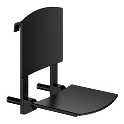 Keuco Klappsitz Care zum Einhängen, schwarz matt, schwarz