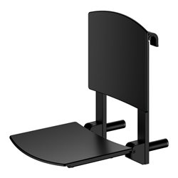 Keuco Klappsitz Care zum Einhängen, schwarz matt, schwarz