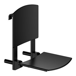 Keuco Klappsitz Care zum Einhängen, schwarz matt, schwarz