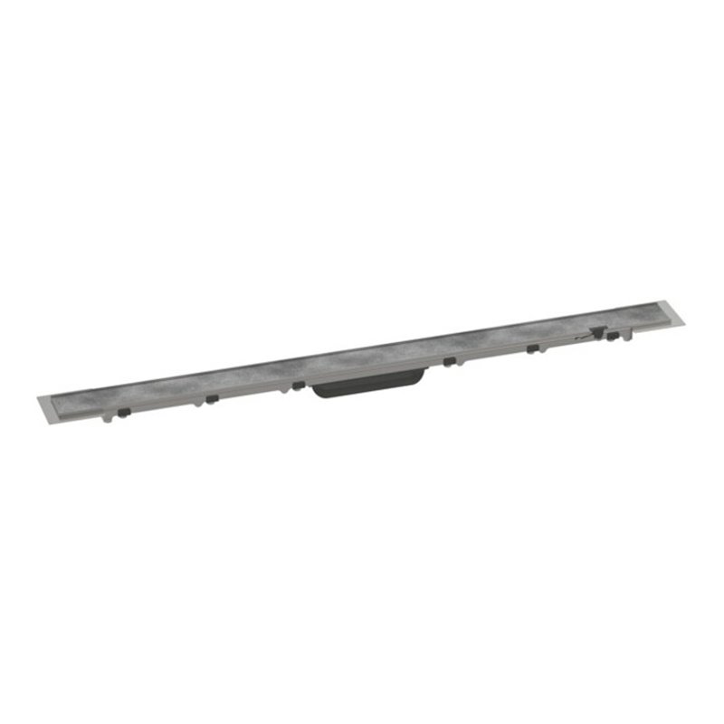 hansgrohe RainDrain Rock Duschrinne 900mm, Fertigset, kürzbar und befliesbar