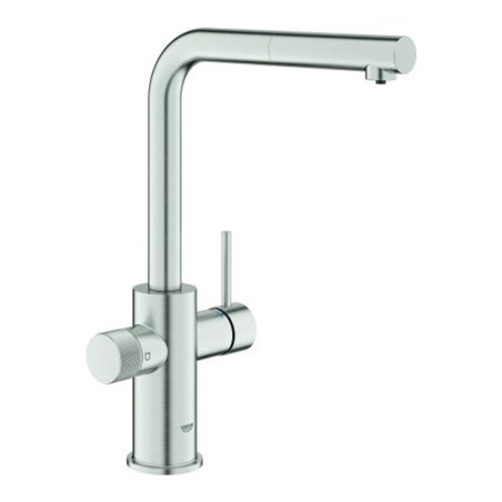Grohe SPT-Batterie Blue Pure Minta 30590 L-Ausl. azb. Mous. supersteel