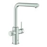 Grohe SPT-Batterie Blue Pure Minta 30590 L-Ausl. azb. Mous. supersteel