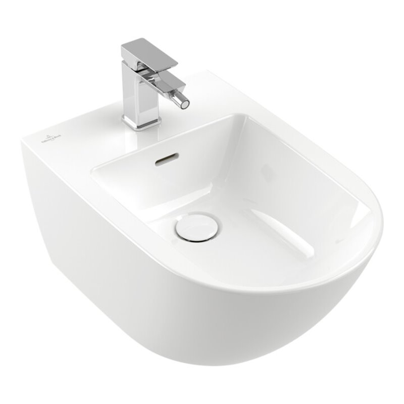 V&B Bidet Antao 37,5x56cm, ov., wandhängend, pure black C-plus