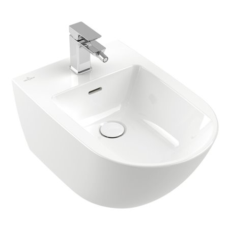 V&B Bidet Antao 37,5x56cm, ov., wandhängend, pure black C-plus