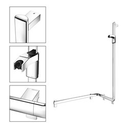 Keuco Duschhandlauf AXESS verchromt, 850mm, m Brausestange, re Ausf