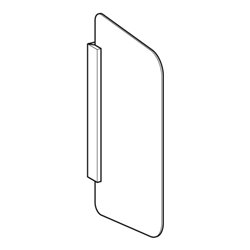 Geberit Urinal-Trennwand anthrazit, 75,4x4x43,2cm