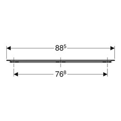 Geberit Griff iCon 88,5cm, sand grau/pulverbeschichtet matt
