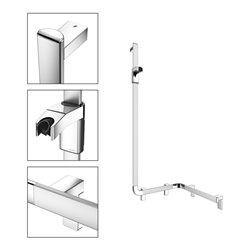 Keuco Duschhandlauf AXESS AL si-el/vc, 550mm, m BrSt, li Ausf