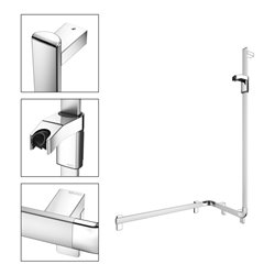 Keuco Duschhandlauf AXESS AL si-el/vc, 850mm, m BrSt, re Ausf