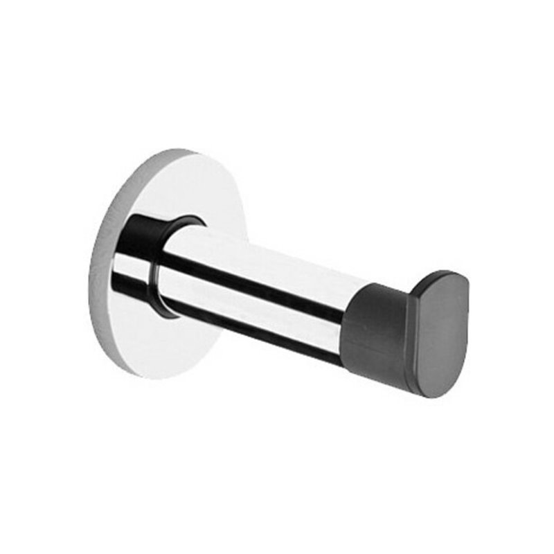 Keuco Handtuchhaken Plan verchromt, mit Türpuffer schwarz