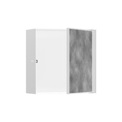 hansgrohe XtraStoris Rock Wandnische 300x300x140mm, m befl. Tür, mattweiß