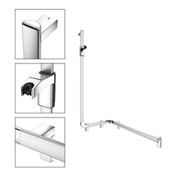 Keuco Duschhandlauf AXESS AL si-el/vc, 850mm, m BrSt, li Ausf
