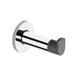 Keuco Handtuchhaken Plan Edelstahl, mit Türpuffer schwarz