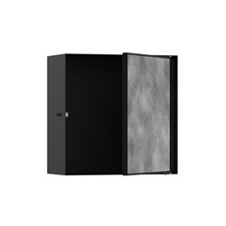 hansgrohe XtraStoris Rock Wandnische 300x300x140mm, m befl. Tür, mattschwarz