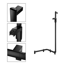 Keuco Duschhandlauf AXESS sw m, 550mm, m Brausestange, re Ausführung