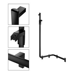 Keuco Duschhandlauf AXESS sw m, 550mm, m Brausestange, li Ausführung