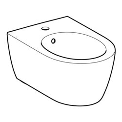 Geberit Wand-Bidet iCon geschlossene Form, mit Überlauf, weiß