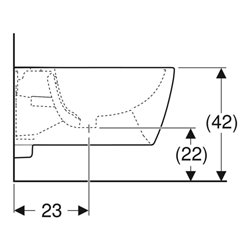 Geberit Wand-Bidet iCon geschlossene Form, mit Überlauf, weiß