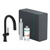 hansgrohe Spültisch-Einhebelmischer Aqittura M91 SodaSys 210, Ausl, Start Set, matt-sw