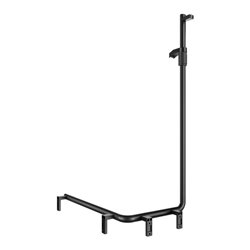 Keuco Duschhandlauf AXESS sw m, 850mm, m Brausestange, li Ausführung