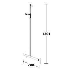 Keuco Duschhandlauf AXESS verchromt, 700mm, mit Brausestange