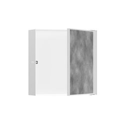 hansgrohe XtraStoris Rock Wandnische 300x300x100mm, m befl. Tür, mattweiß