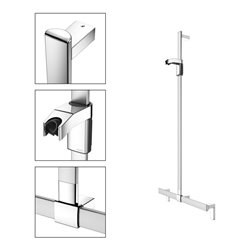 Keuco Duschhandlauf AXESS Alu si-elox/vc, 700mm, mit Brausestange