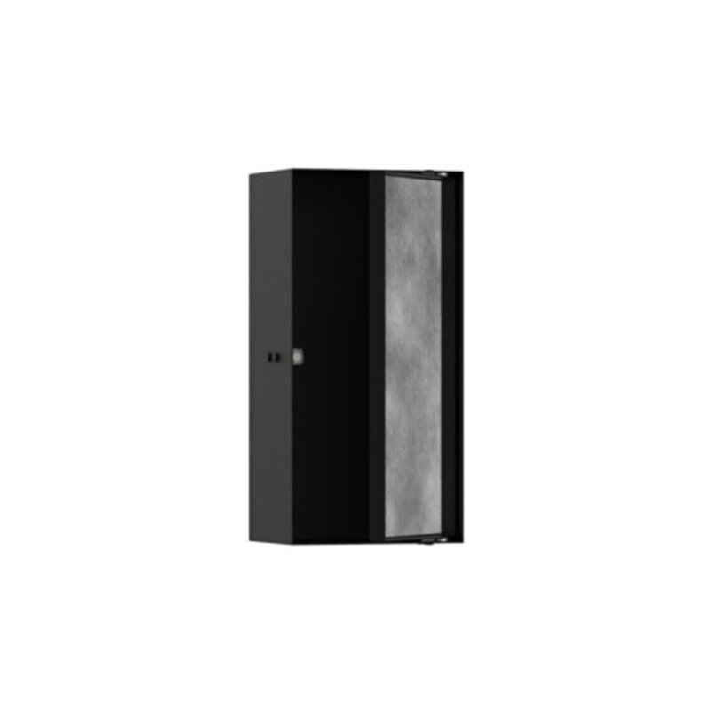 hansgrohe XtraStoris Rock Wandnische 150x300x100mm, m befl. Tür, mattschwarz
