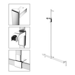 Keuco Duschhandlauf AXESS Alu si-elox/vc, 1150mm, mit Brausestange