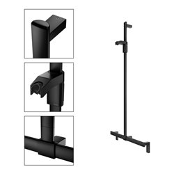 Keuco Duschhandlauf AXESS schwarz matt, 700mm, mit Brausestange
