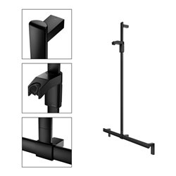 Keuco Duschhandlauf AXESS schwarz matt, 1000mm, mit Brausestange