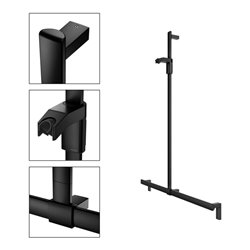 Keuco Duschhandlauf AXESS schwarz matt, 1150mm, mit Brausestange