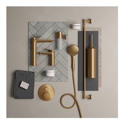 Duravit Standventil Wave Ausladung 90mm, Bronze gebürstet