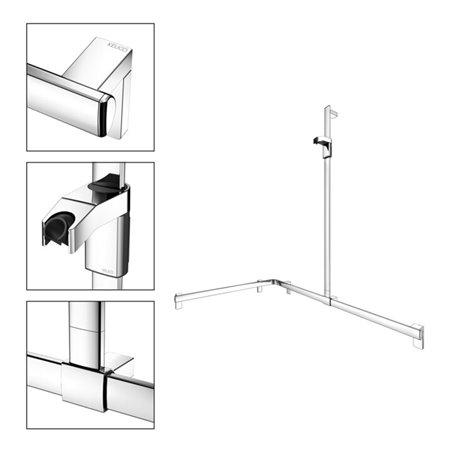 Keuco Duschhandlauf AXESS vc, 1150/850mm, m Brausestange, re Ausf