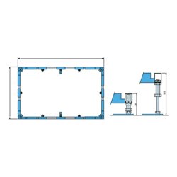 V&B Montagerahmen ViFrame m 4 Mittelfüßen, f DW ab 100x100cm
