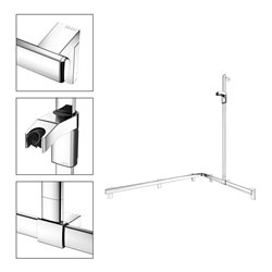 Keuco Duschhandlauf AXESS vc, 850/1150mm, m Brausestange, re Ausf