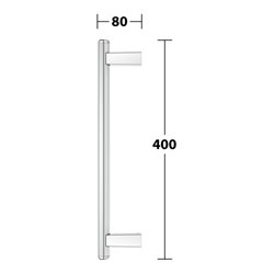 Keuco Haltegriff AXESS senkr., 400mm, Alu si-elox/vc