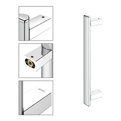 Keuco Haltegriff AXESS senkr., 400mm, Alu si-elox/vc