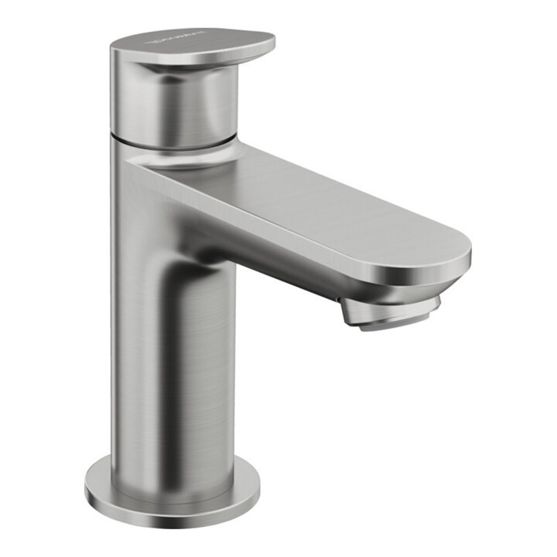 Duravit Standventil Wave Ausladung 90mm, Edelstahl gebürstet