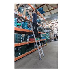 MUNK Aluminium-Regalleiter fahrbar