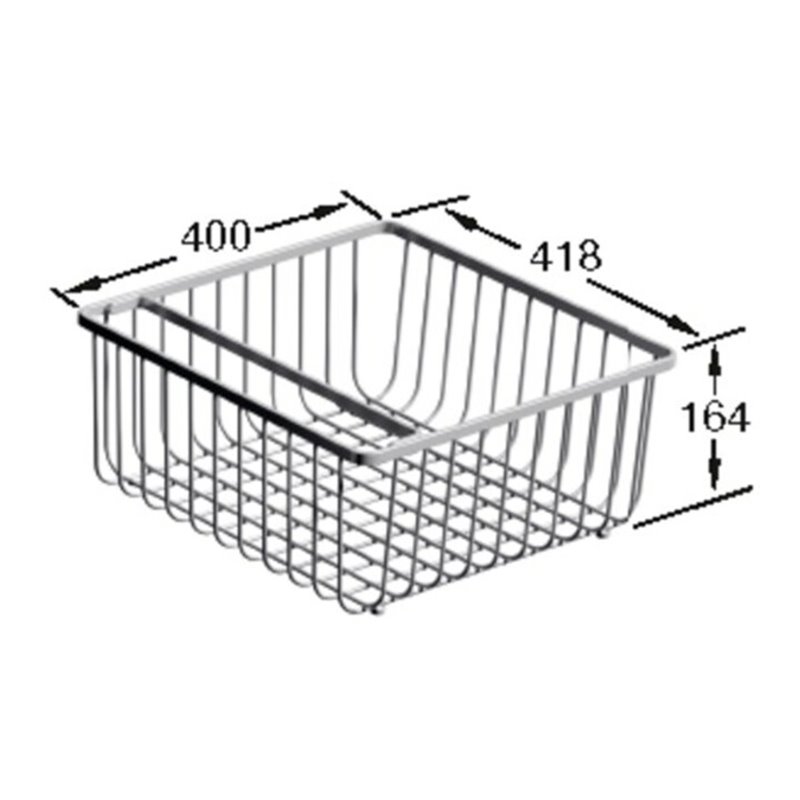V&B Drahtkorb 420x400mm, Edelstahl