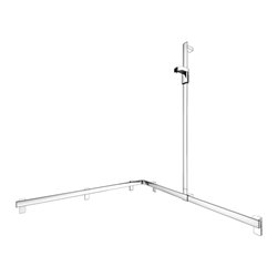 Keuco Duschhandlauf AXESS vc, 1150/1150mm, m Brausestange, re Ausf