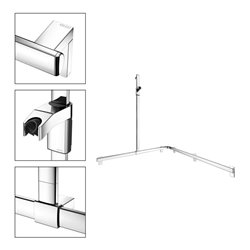Keuco Duschhandlauf AXESS vc, 1150/1150mm, m Brausestange, li Ausf